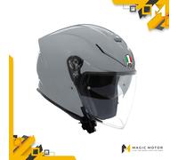 Casco de moto Jet AGV K5 Jet EVO M SÓLIDO Gris