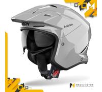 Casco de moto Jet Airoh KOMBAKT S SÓLIDO Gris