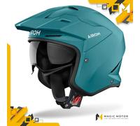 Casco de moto Jet Airoh KOMBAKT S SÓLIDO Verde