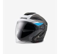 Casco De Moto Jet Blauer JJ-01 Titanio Mate Gris Doble Visera ECE2206