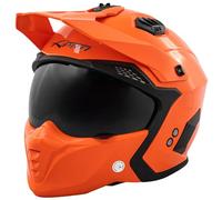 Casco de moto Jet Helmet Cafe Racer ECE 22-06 Parasol Scooter Naranja 2XL