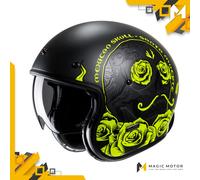 Casco de moto Jet HJC V31 S DESTO Verde Opaco