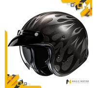 Casco de moto Jet HJC V31 S FIRO Plateado Pulido