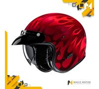 Casco de moto Jet HJC V31 S FIRO Rojo Pulido