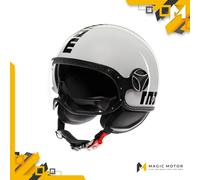 Casco de moto Jet MOMO Design FGTR EVO S SÓLIDO Blanco