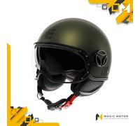 Casco de moto Jet MOMO Design FGTR EVO S SÓLIDO Verde