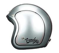 Casco de moto jet Pendejo Classic Plata by iguana custom collection con corchetes para pantallas (XL)