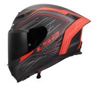 Casco De Moto LS2 FF807 Dragon Subic (Negro Mate/Rojo) Talla: L (59)
