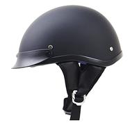 Casco De Moto Medio Casco Brain Cap Half Shell Jet Casco para Hombres Y Mujeres Adultos Casco De Scooter Casco Retro Moto Medio Casco para Cruiser Chopper Biker Ciclomotor Aprobación Dot/ECE A,M
