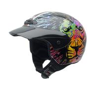 Casco de Moto Minijet Single Jr. NZI Helmets para Niños - Carcasa de Nugema - Homologación UNECE R.22.05 - Tallas S L - Bolsa Portacascos Incluida
