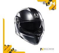 Casco de moto Modular AGV STREETMODULAR S resia Plateado