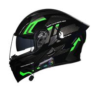 Casco de Moto Modular Bluetooth Casco Abatible con Doble Visera Doble Lente Sistema de Ventilación DOTECE Homologado Adultos Hombres Mujeres Cascos Integrales Motocicleta 6,L=59~60cm