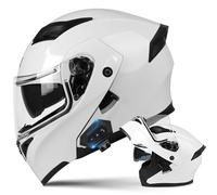 Casco de Moto Modular Bluetooth, Casco Abatible con Doble Visera Doble Lente Sistema De Ventilación, ECE Homologado Adultos Hombres Mujeres Cascos Integrales Motocicleta