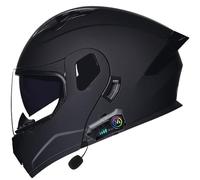 Casco De Moto Modular Bluetooth,Casco Abatible con Doble Visera Doble Lente Sistema De Ventilación, Integrado Casco De Moto para Mujeres Y Hombres ECE Homologado