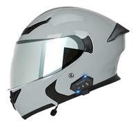 Casco De Moto Modular Bluetooth Cascos Integrado Modulares ECEDOT Homologado Casco Abatible Integrales con Doble Visera Cascos Motocicleta para Hombres Y Mujeres Adultos R,XXL:63-64CM