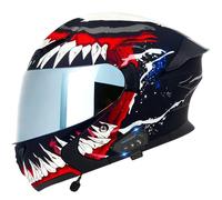 Casco De Moto Modular Bluetooth Cascos Integrado Modulares ECEDOT Homologado Casco Abatible Integrales con Doble Visera Cascos Motocicleta para Hombres Y Mujeres Adultos S,XL:61-62CM