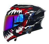Casco De Moto Modular Bluetooth Cascos Integrado Modulares ECEDOT Homologado Casco Abatible Integrales con Doble Visera Cascos Motocicleta para Hombres Y Mujeres Adultos Y,M:57-58CM