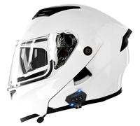 Casco de Moto Modular Bluetooth Cascos modulares Integrado DOTECE Homologado Casco Abatible Integrales Cascos Motocicleta con Doble Visera para Hombres y Mujeres Adultos H,XXL:63-64CM