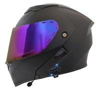 Casco de Moto Modular Bluetooth Cascos modulares Integrado DOTECE Homologado Casco Abatible Integrales Cascos Motocicleta con Doble Visera para Hombres y Mujeres Adultos Y,XL:61-62CM