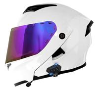 Casco de Moto Modular Bluetooth Cascos modulares Integrado DOTECE Homologado Casco Abatible Integrales Cascos Motocicleta con Doble Visera para Hombres y Mujeres Adultos L,XL:61-62CM