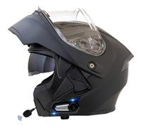 Casco De Moto Modular Bluetooth Cascos Motocicleta Modulares ECEDOT Homologado Casco Integrado Abatible con Doble Visera Cascos Motocross Integrales con Altavoz Y Micrófono W,L:59-60CM