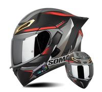 Casco De Moto Modular Bluetooth, Integrado Casco Moto Cascos Integrales ECE Homologado, Adecuado para Hombres Y Mujeres Adultos 5,Small