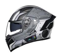 Casco De Moto Modular Bluetooth Integrado con Visera Solar Doble Casco Modular Anticolisión para Hombres Y Mujeres DOTECE Homologado Casco Integrales Cascos De Motocross 6,M:57-58CM