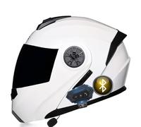 Casco De Moto Modular Bluetooth Integrado, ECE Homologado, Casco con Doble Visera Cascos De Motocicleta, Transpirable Y Cómodo, para Adultos, Mujeres Y Hombres.