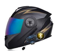 Casco De Moto Modular Bluetooth Integrado, ECE Homologado, Casco con Doble Visera Cascos De Motocicleta, Transpirable Y Cómodo, para Adultos, Mujeres Y Hombres.