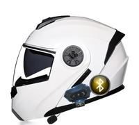 Casco De Moto Modular Bluetooth Integrado, ECE Homologado, Casco con Doble Visera Cascos De Motocicleta, Transpirable Y Cómodo, para Adultos, Mujeres Y Hombres.