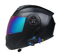 Casco De Moto Modular Bluetooth Integrado, ECE Homologado, con Doble Visera Cascos De Motocicleta, Transpirable Y Cómodo, para Adultos, Mujeres Y Hombres.