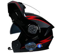 Casco De Moto Modular Bluetooth Integrado, ECE Homologado, con Doble Visera Cascos De Motocicleta, Transpirable Y Cómodo, para Adultos, Mujeres Y Hombres.