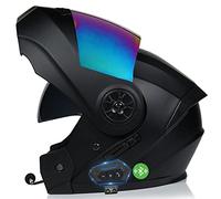 Casco De Moto Modular Bluetooth Integrado, para Adultos, Mujeres Y Hombres., ECE Homologado, Transpirable Y Cómodo, con Doble Visera Cascos De Motocicleta