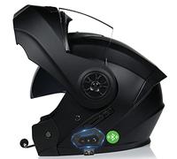 Casco De Moto Modular Bluetooth Integrado, para Adultos, Mujeres Y Hombres., ECE Homologado, Transpirable Y Cómodo, con Doble Visera Cascos De Motocicleta