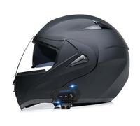 Casco de Moto Modular con Bluetooth, abatible, Integral, homologado por la ECE, con Doble Visera, Altavoz Integrado, micrófono y Respuesta automática. D,L(59~60CM)