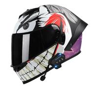 Casco De Moto Modular con Bluetooth Cascos Integrado Abatible con Doble Visera Casco Integrales Modulares Homologado ECEDOT Cascos Motocicleta Motocross para Adultos L,XXL:63-64CM