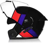 Casco De Moto Modular con Bluetooth Slot Integrado,Cascos Modulares con Doble Visera Hombre Mujer Adultos,ECE Homologado para Scooter F,L57~58CM