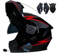 Casco de Moto Modular con Bluetooth Slot Integrado, ECE Homologado Casco Integrales Moto Jet Scooter para Mujer Hombre Adultos(C3,XL(61~62CM))