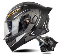 Casco de Moto Modular con Bluetooth Slot Integrado, ECE Homologado Casco Integrales Moto Jet Scooter para Mujer Hombre Adultos,con Doble Visera Casco Bluetooth Flip Up