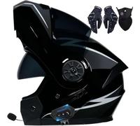 Casco de Moto Modular con Bluetooth Slot Integrado, ECE Homologado Casco Integrales Moto Jet Scooter para Mujer Hombre Adultos(C2,M(57~58CM))