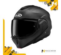 Casco de moto Modular HJC F100 CARBON M SOLID Negro Opaco