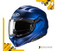 Casco de moto Modular HJC F100 L SOLID Azul Opaco