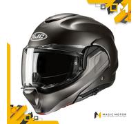 Casco de moto Modular HJC F100 L SOLID Gris Opaco