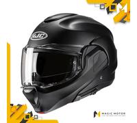 Casco de moto Modular HJC F100 M SOLID Negro Opaco