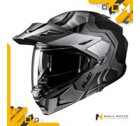Casco de moto Modular HJC i80 M VELLY Plateado Opaco