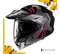 Casco de moto Modular HJC i80 M VELLY Plateado Pulido