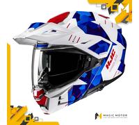 Casco de moto Modular HJC i80 S ROKI Blanco Pulido