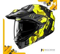 Casco de moto Modular HJC i80 XL ROKI Amarillo Opaco
