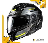 Casco de moto Modular HJC i91 XS DUSK Neon Pulido