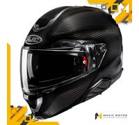 Casco de moto Modular HJC RPHA 91 CARBON L CARBÓN Negro